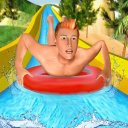 Water Park Fun Water Slide Icon